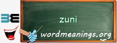 WordMeaning blackboard for zuni